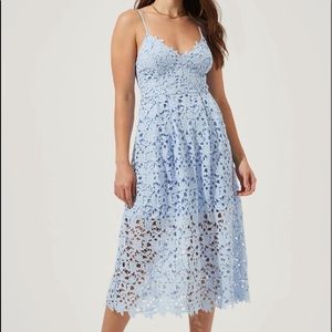 ASTR BLUE MIDI DRESS